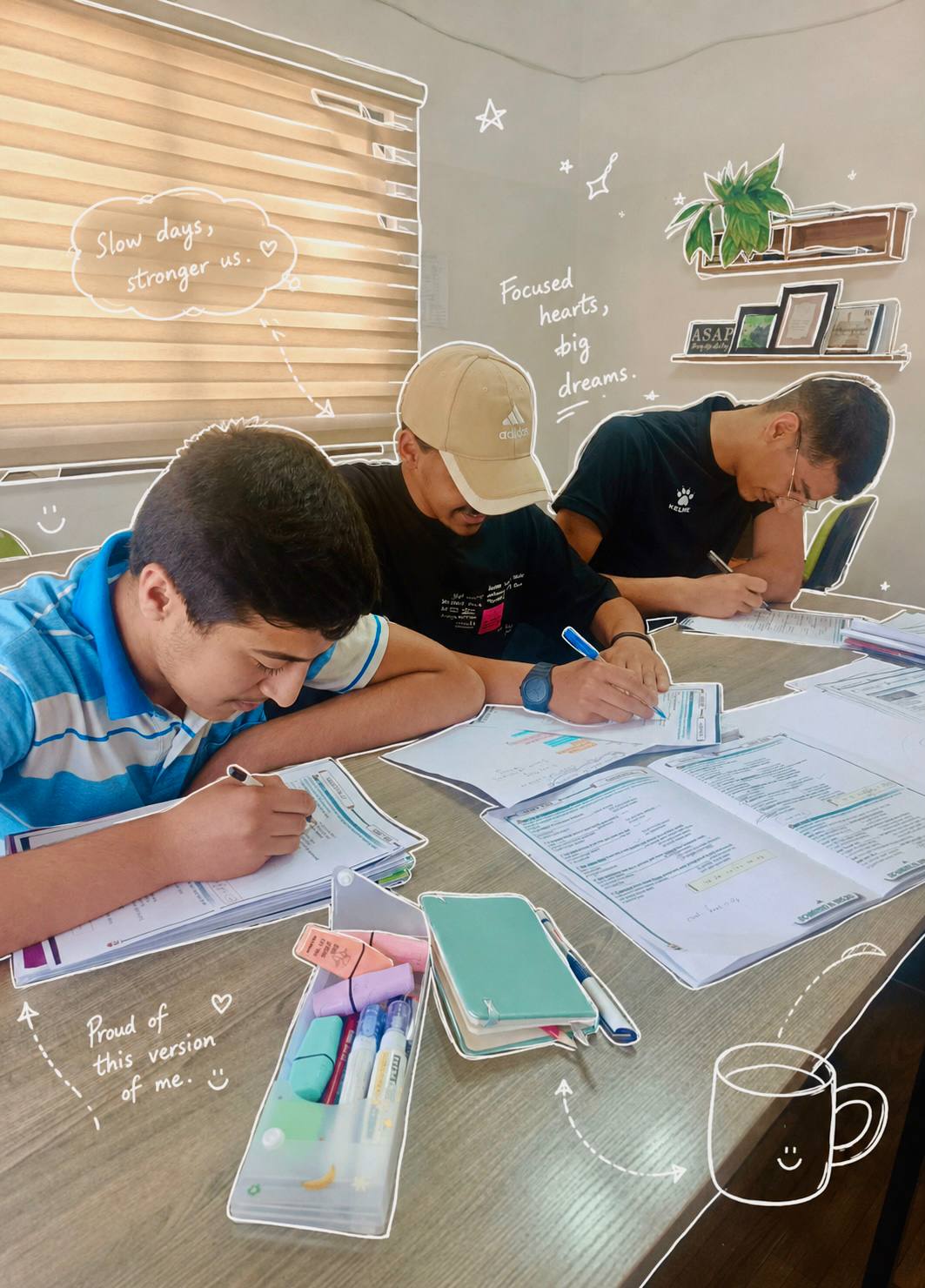 Focused students studying at Active Learning Academy